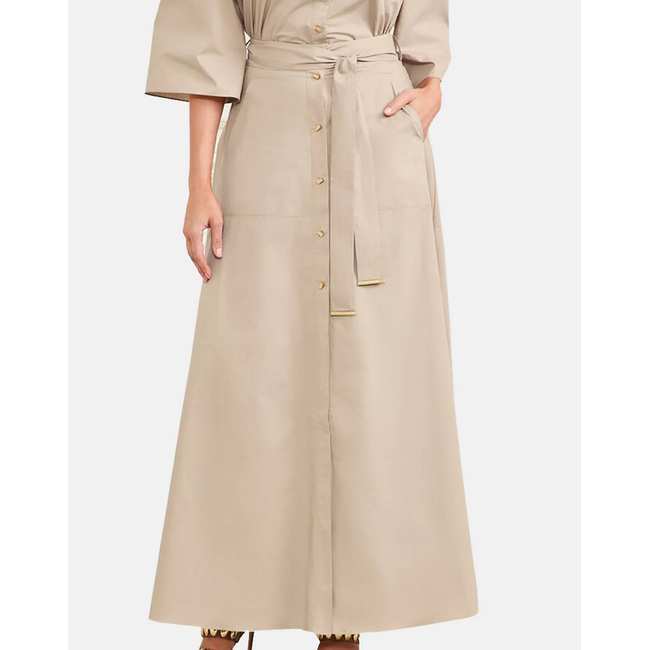 Product GUESS MARCIANO PAT LONG SKIRT - LIGHT STR COTTON POPELIN 110 ΦΟΥΣΤΑ ΓΥΝΑΙΚΕΙΟ base image