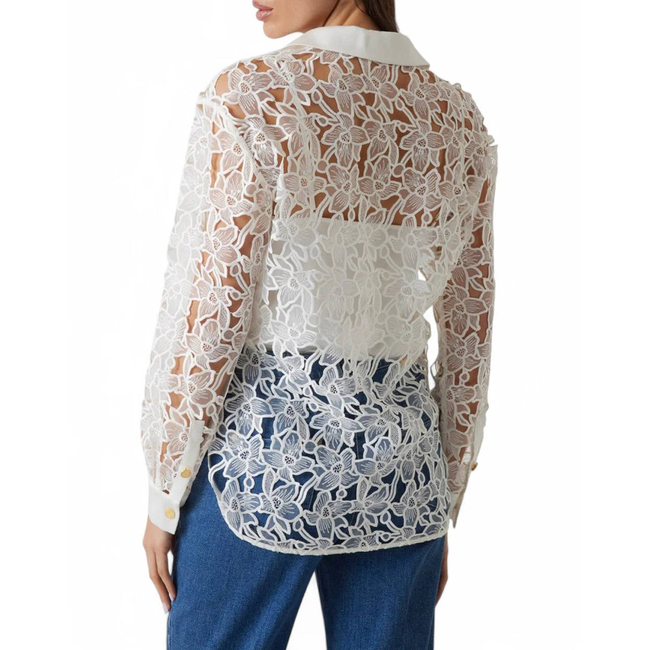 Product GUESS MARCIANO LIU EMBROIDERY LONG - EMBROIDERY POLY ORGANDY ΠΟΥΚΑΜΙΣΟ ΓΥΝΑΙΚΕΙΟ base image