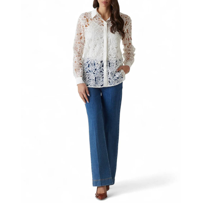 Product GUESS MARCIANO LIU EMBROIDERY LONG - EMBROIDERY POLY ORGANDY ΠΟΥΚΑΜΙΣΟ ΓΥΝΑΙΚΕΙΟ base image