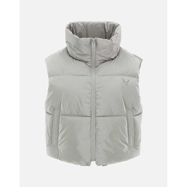 Product GUESS CHRIS SLEEVELESS PUFFER CROP J VEST FOR WOMEN base image