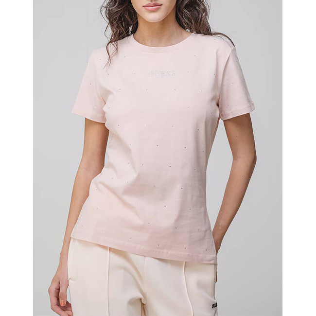 Product GUESS RHINESTONES SS T-SHIRT WOMEN base image