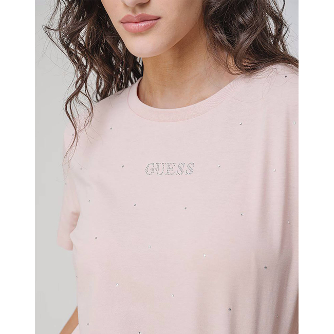 Product GUESS RHINESTONES SS T-SHIRT WOMEN base image