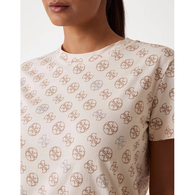 Product GUESS NOMIE 4G SS T-SHIRT WOMEN base image