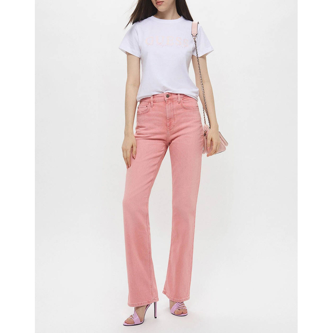 Product GUESS KAMELIE CN T-SHIRT - MID ORGANIC STRETCH JERSEY 180 ΜΠΛΟΥΖΑ W base image