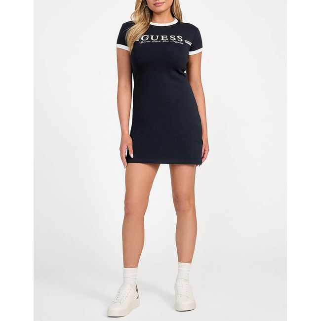 Product GUESS ACTIVE SS DRESS - ORG COTTON STR RIB 1X1 320 ΦΟΡΕΜΑ W base image