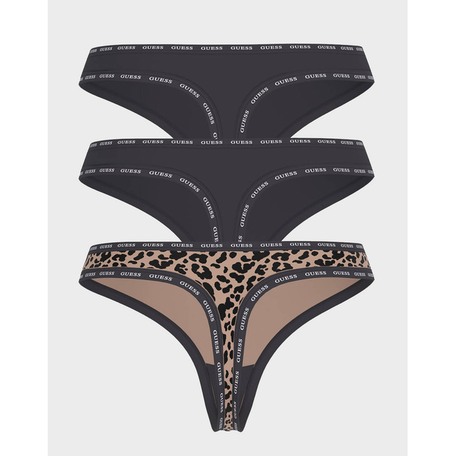Product GUESS 3PACK PRINTED BASIC THONG WOMEN'S UNDERWEAR base image
