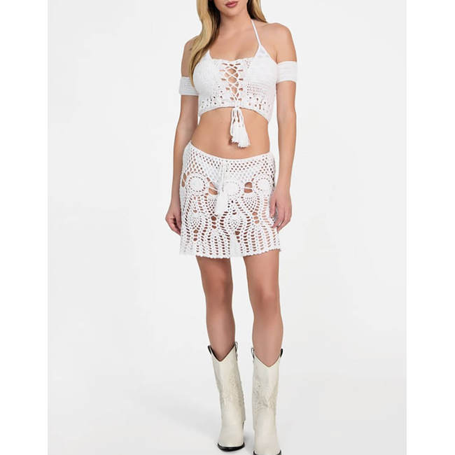 Product GUESS CROCHET SKIRT - ACRYLIC CROCHET YARN SKIRT W base image
