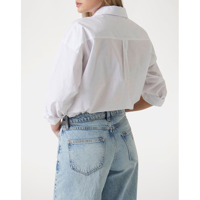 Product GUESS SILVIA HOTFIX LS SHIRT ΠΟΥΚΑΜΙΣΟ ΓΥΝΑΙΚΕΙΟ base image