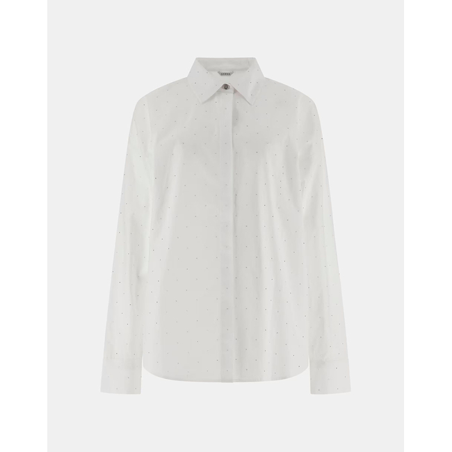 Product GUESS SILVIA HOTFIX LS SHIRT ΠΟΥΚΑΜΙΣΟ ΓΥΝΑΙΚΕΙΟ base image