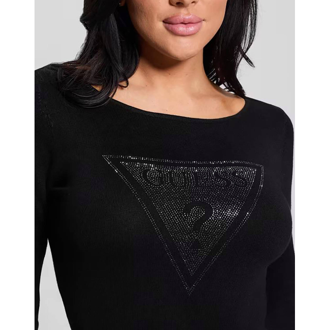 Product GUESS LS TRIANGLE LOGO ELIZA SWTR KNIT WOMEN base image