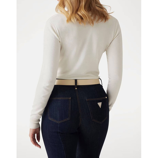 Product GUESS IVORY TRIANGLE LOGO RN LS SWTR ΠΛΕΚΤΟ ΓΥΝΑΙΚΕΙΟ base image