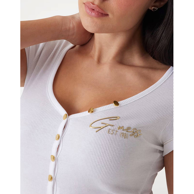 Product GUESS SS HENLEY OLYMPIA TOP ΜΠΛΟΥΖΑ ΓΥΝΑΙΚΕΙΟ base image