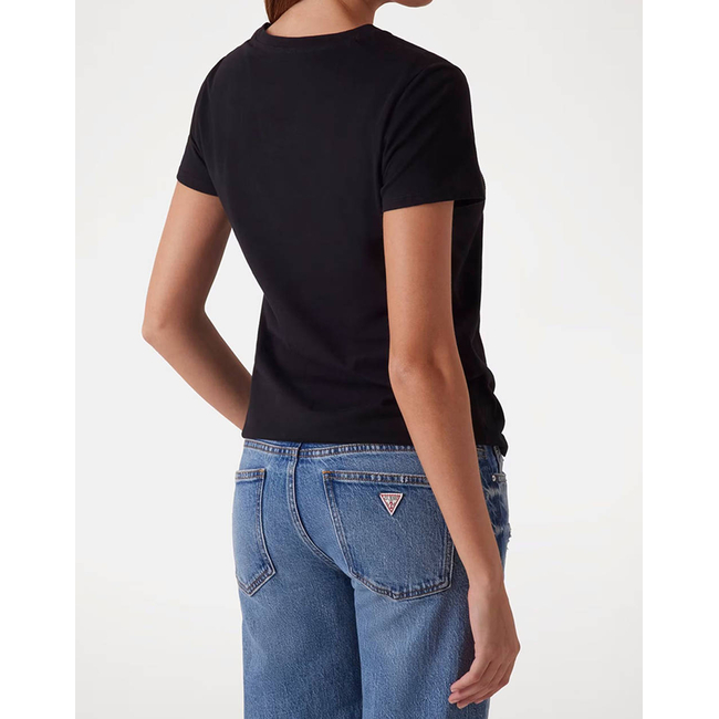 Product GUESS SS SCRIPT LACE LOGO EASY TEE WOMEN'S T-SHIRT base image