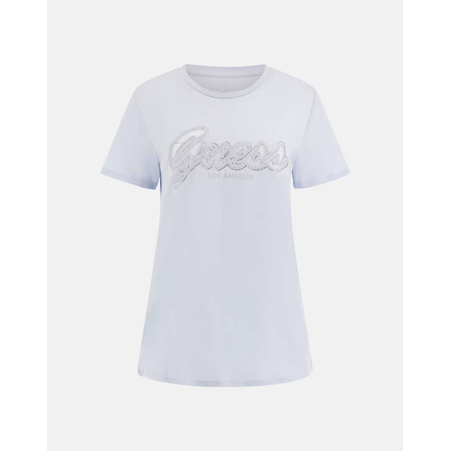 Product GUESS SS SCRIPT LACE LOGO EASY TEE WOMEN'S T-SHIRT base image
