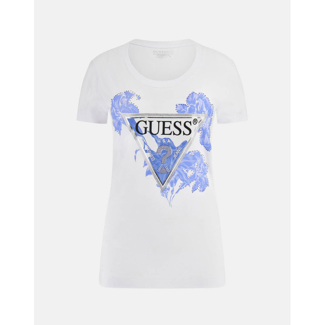 Product GUESS SS CN FLOWER TRIANGLE TEE WOMEN'S T-SHIRT base image