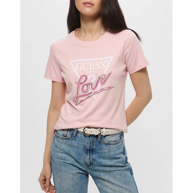 Product GUESS CN SS LOVE TRIANGLE TEE WOMEN'S T-SHIRT base image