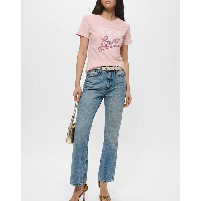 Product GUESS CN SS LOVE TRIANGLE TEE WOMEN'S T-SHIRT base image
