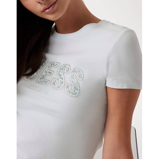 Product GUESS CN SS LOGO LACE TEE ΜΠΛΟΥΖΑ ΓΥΝΑΙΚΕΙΟ base image