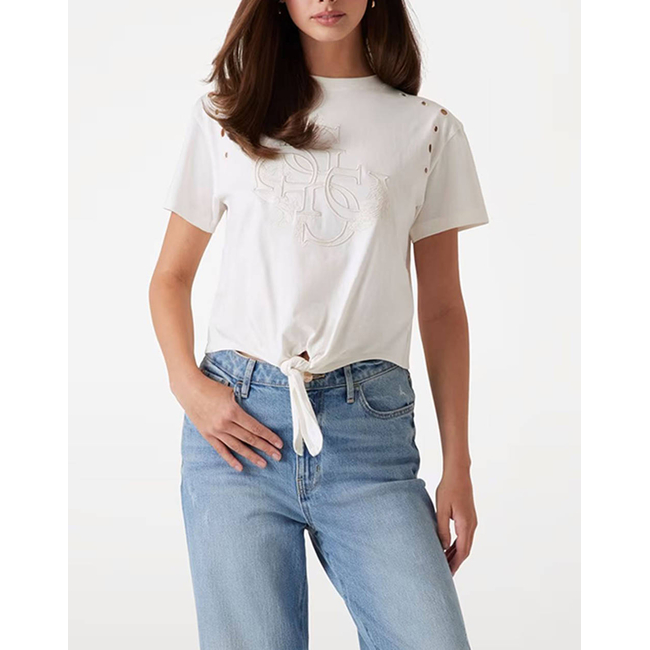 Product GUESS CN SS EYELET TONE ON TONE TEE ΜΠΛΟΥΖΑ ΓΥΝΑΙΚΕΙΟ base image