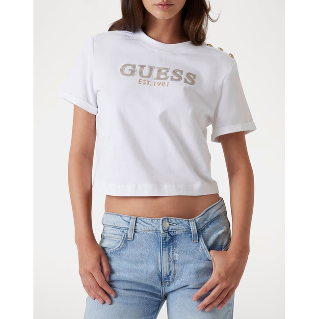 Product GUESS CN SS CROPPED WASHED LOGO TEE ΜΠΛΟΥΖΑ ΓΥΝΑΙΚΕΙΟ base image