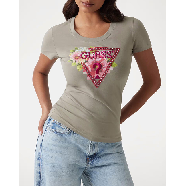 Product GUESS SS CN TRIANGLE BEADS TEE ΜΠΛΟΥΖΑ ΓΥΝΑΙΚΕΙΟ base image
