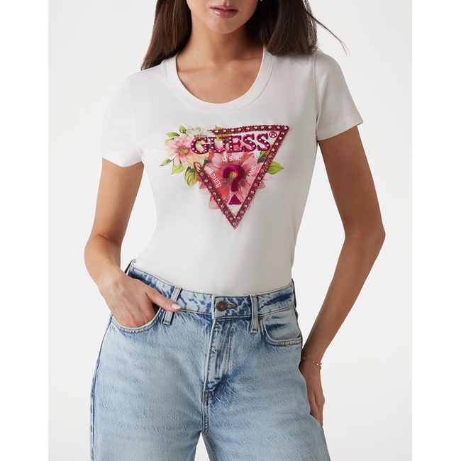Product GUESS SS CN TRIANGLE BEADS TEE ΜΠΛΟΥΖΑ ΓΥΝΑΙΚΕΙΟ base image
