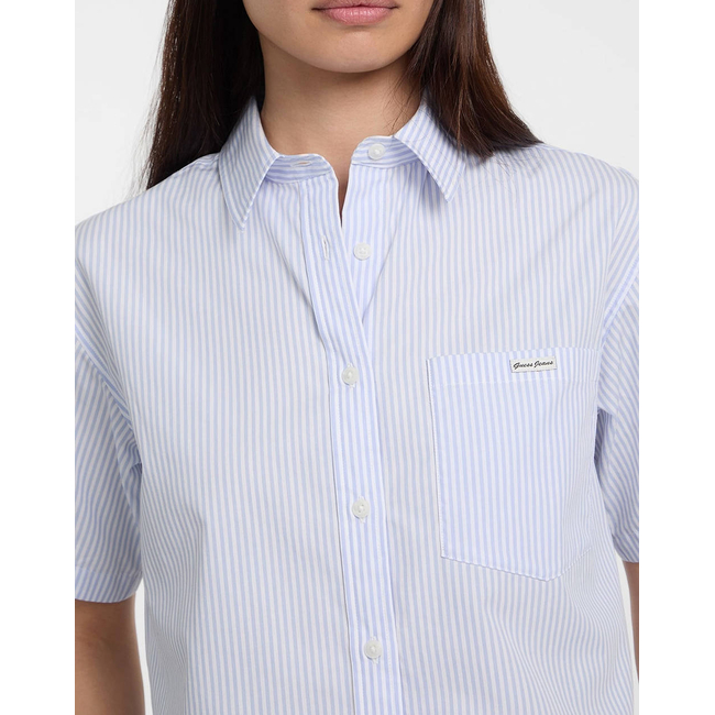 Product GUESS JEANS GJ SS CAMP COLLAR BO - ORGANIC YD LIGHT COTTON POPLIN ΠΟΥΚΑΜΙΣΟ ΓΥΝΑΙΚΕΙΟ base image