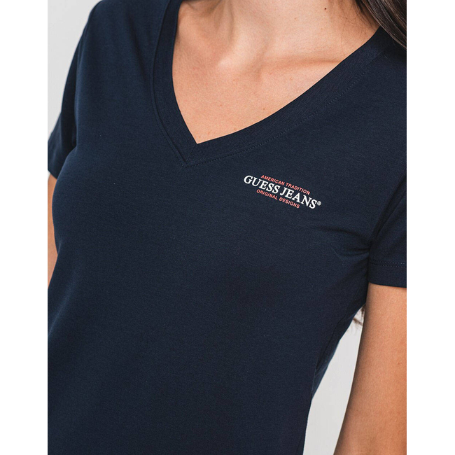 Product GUESS JEANS GJ SS VN SLIM MINI AMERICA TEE WOMEN'S T-SHIRT base image
