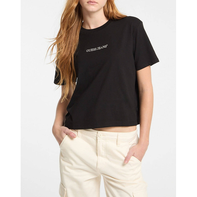 Product GUESS JEANS GJ SS CN BOXY EMBRO LOGO TEE WOMEN'S T-SHIRT base image