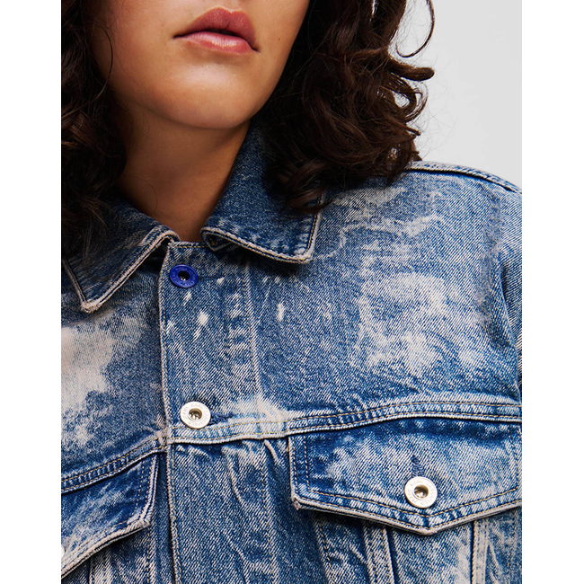 Product KARL LAGERFELD KLJ RELAXED LOGO DENIM JACKET base image