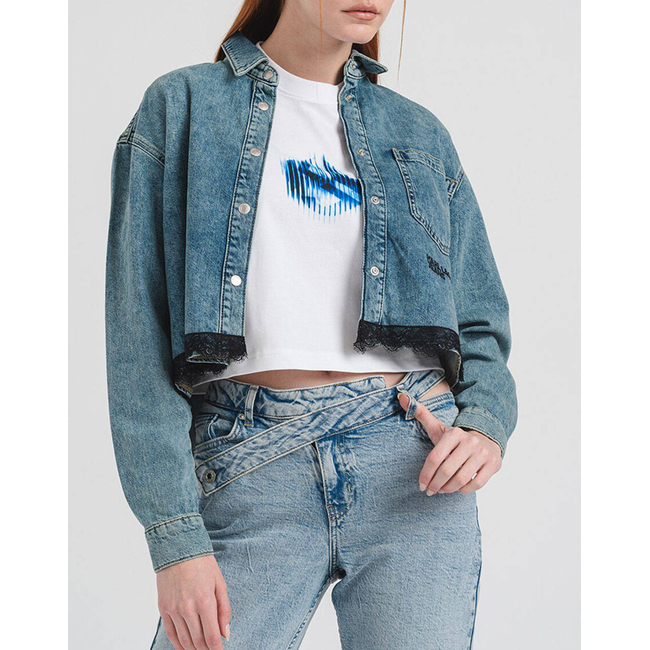 Product KARL LAGERFELD KLJ BOXY LACE SHIRT base image