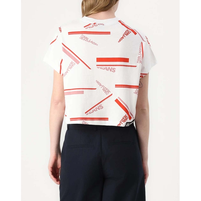 Product KARL LAGERFELD JEANS KLJ BOXY AOP STRIPE TEE base image