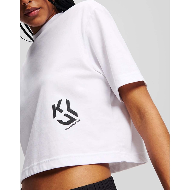 Product KARL LAGERFELD JEANS KLJ REG CROPPED MONOGRAM TEE base image
