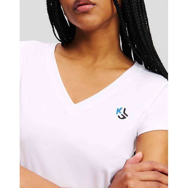 Product KARL LAGERFELD JEANS KLJ SLIM V-NECK TEE base image