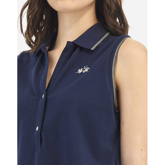 Product LA MARTINA ΜΠΛΟΥΖΑ POLO ΧΜ  WOMAN SLEEVELESS POLO PIQUET S base image