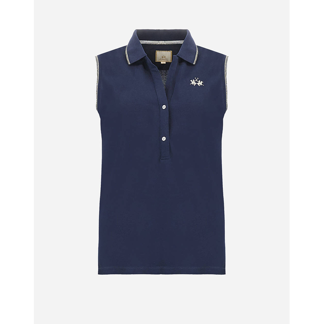 Product LA MARTINA ΜΠΛΟΥΖΑ POLO ΧΜ  WOMAN SLEEVELESS POLO PIQUET S base image