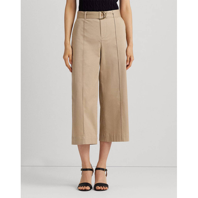 Product LAUREN RALPH LAUREN MICROSANDED TWILL-WIDELEG PANT W/BELT base image