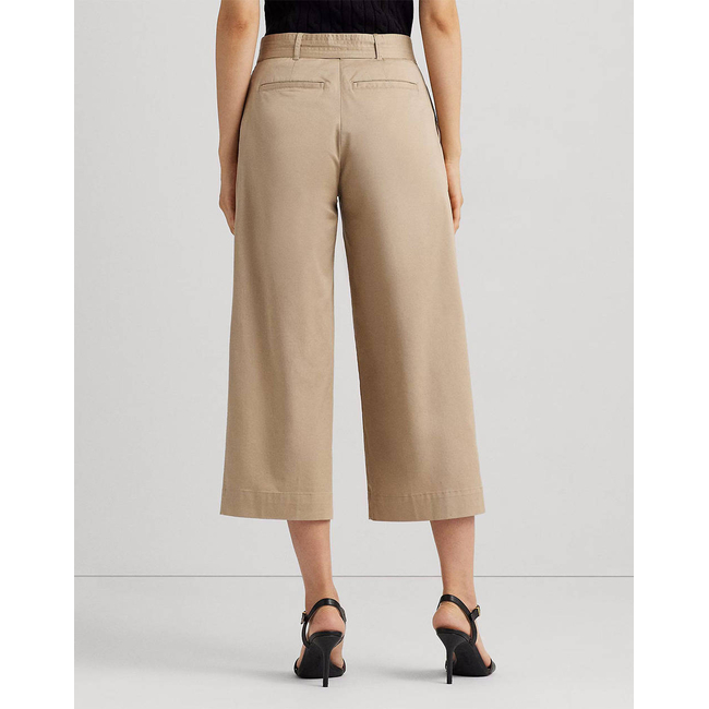Product LAUREN RALPH LAUREN MICROSANDED TWILL-WIDELEG PANT W/BELT base image