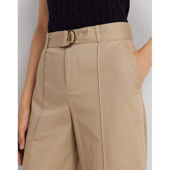 Product LAUREN RALPH LAUREN MICROSANDED TWILL-WIDELEG PANT W/BELT base image
