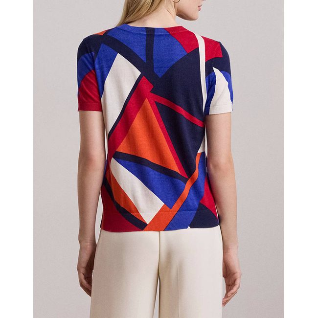 Product LAUREN RALPH LAUREN BR RAYON PLTD CTN-SS SWEATER base image