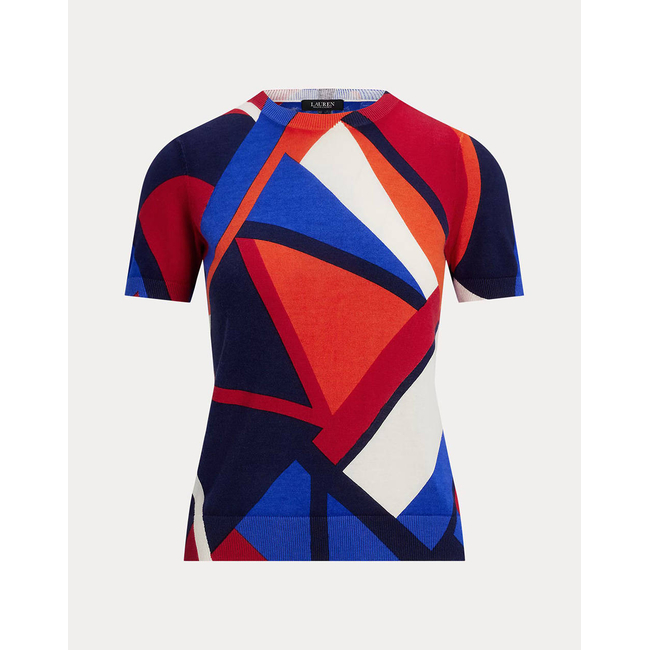 Product LAUREN RALPH LAUREN BR RAYON PLTD CTN-SS SWEATER base image