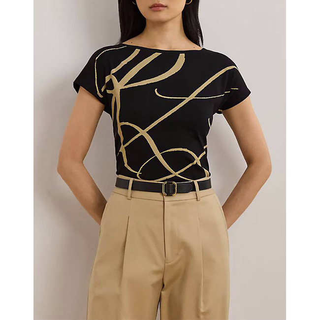 Product LAUREN RALPH LAUREN UPTOWN CTN MDL JRSY-TOP base image