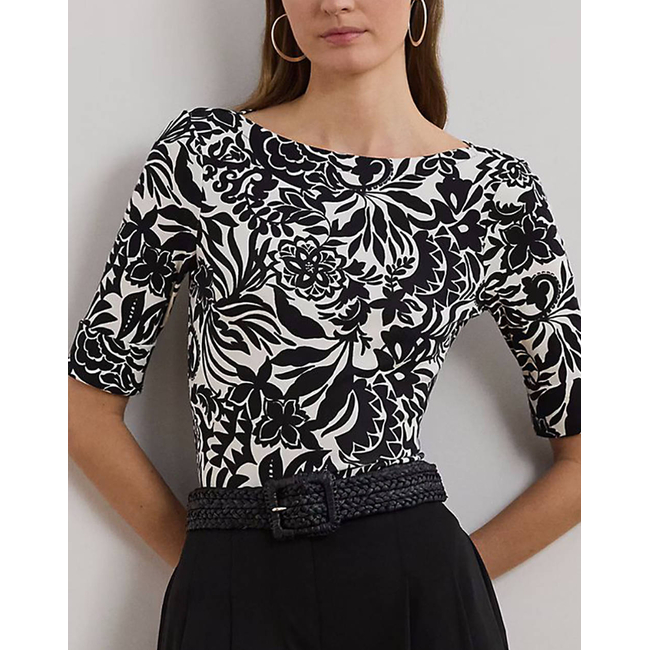 Product LAUREN RALPH LAUREN JUDY-MID SLEEVE-T-SHIRT base image
