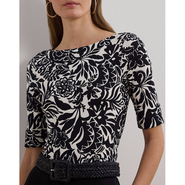 Product LAUREN RALPH LAUREN JUDY-MID SLEEVE-T-SHIRT base image