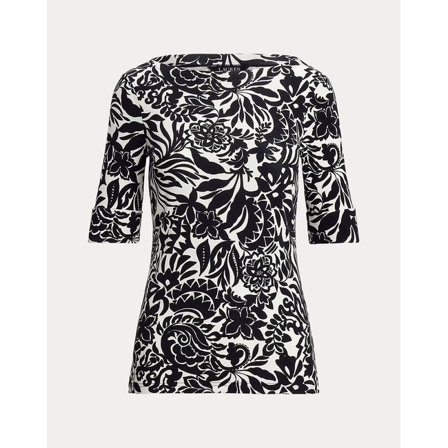 Product LAUREN RALPH LAUREN JUDY-MID SLEEVE-T-SHIRT base image