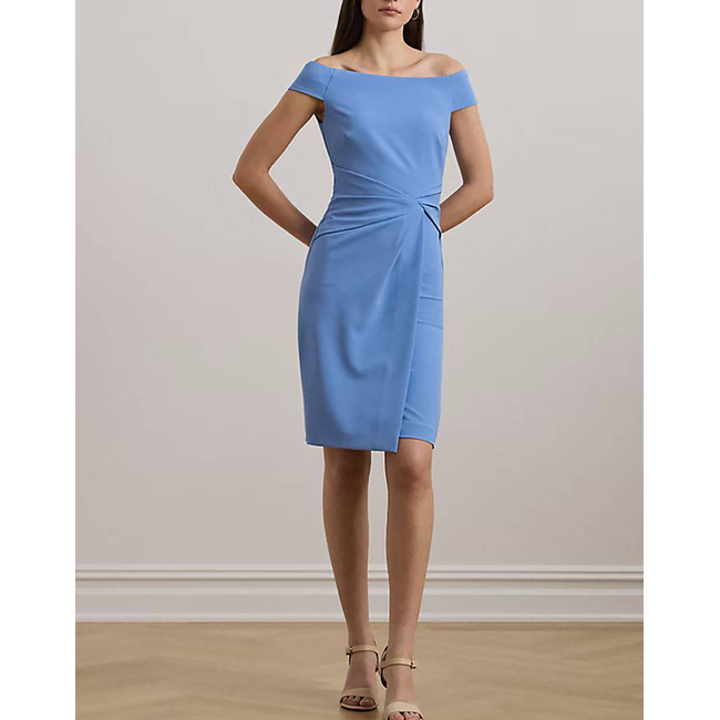 Product LAUREN RALPH LAUREN SARAN SHORT-SHORT SLEEVE COCKTAIL DRESS base image