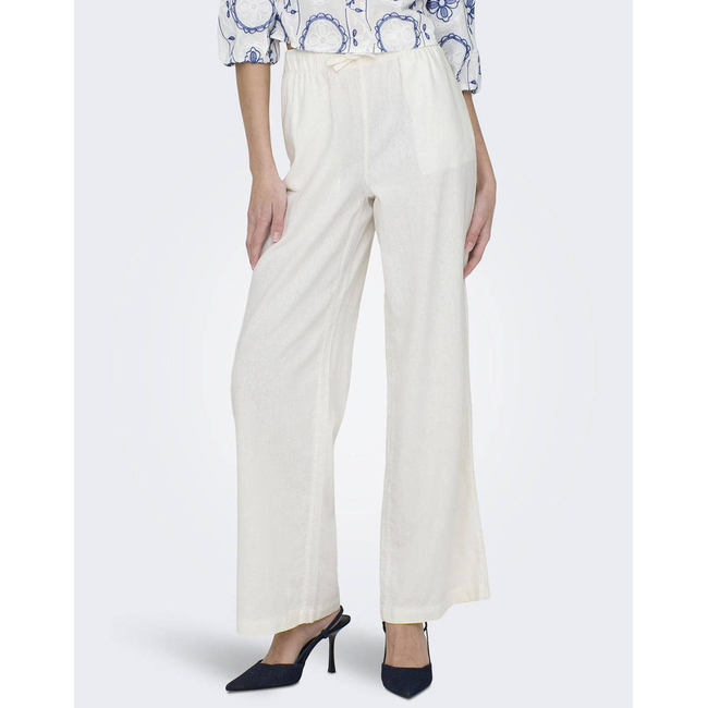 Product ONLY ONLCARO MW LINEN BL PULL-UP PANT CC PNT base image