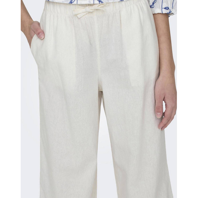 Product ONLY ONLCARO MW LINEN BL PULL-UP PANT CC PNT base image