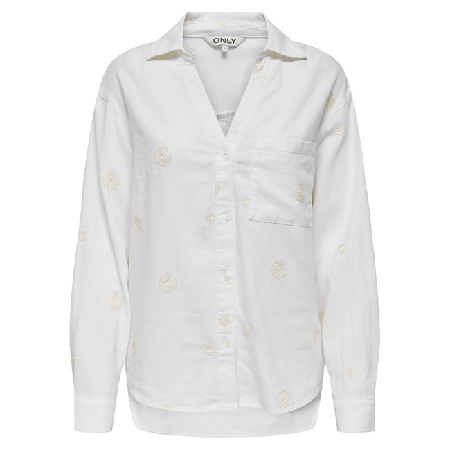 Product ONLY ONLCARO L/S LINEN BL EMB SHIRT CC PNT base image