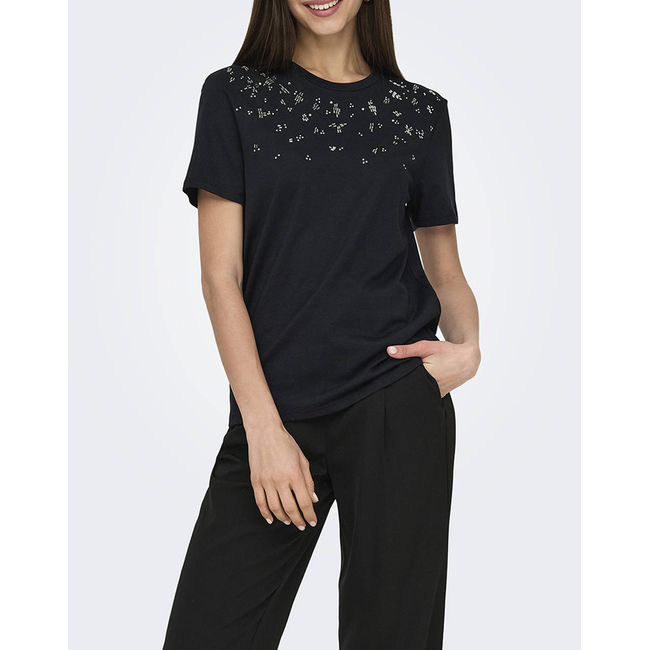Product ONLY ONLPARKER S/S O-NECK BLING TOP BOX JRS base image